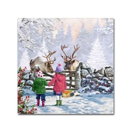 The Macneil Studio 'Reindeer Pair' Canvas Art,35x35